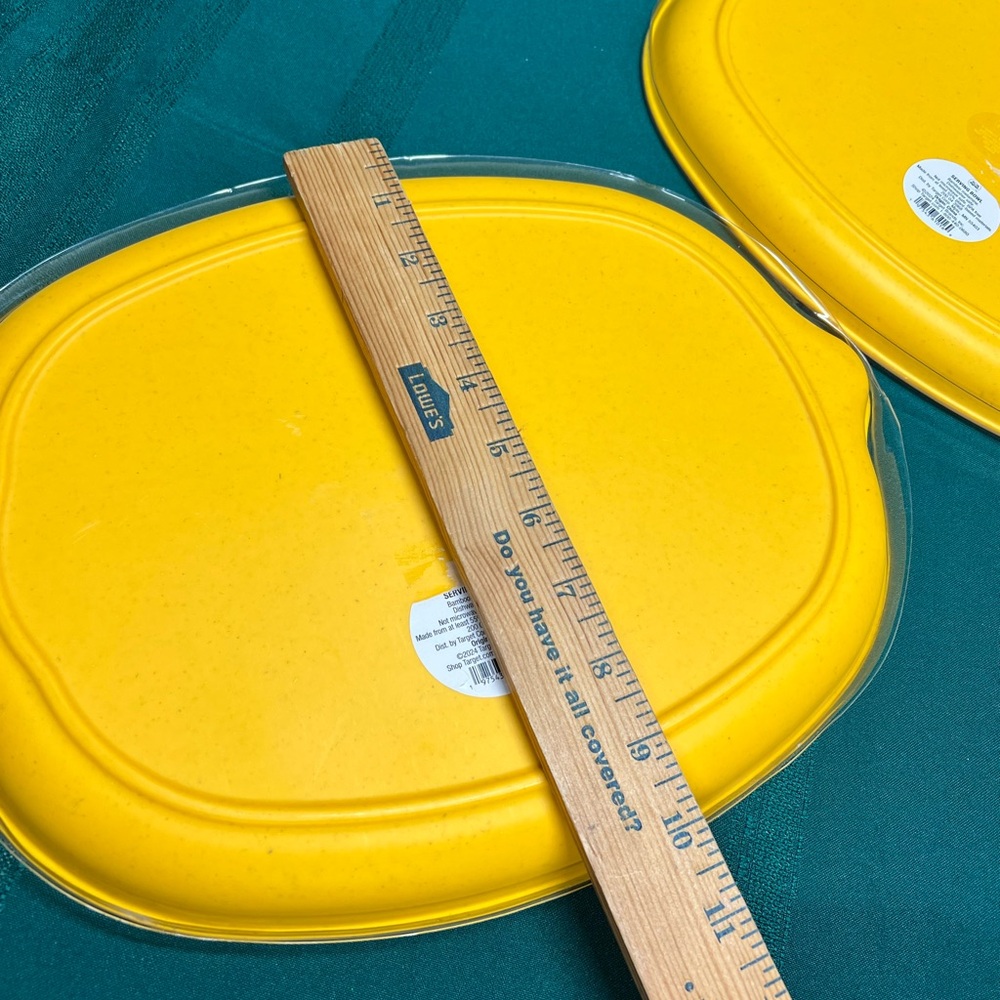 Lemon plastic  reusable platter 2 trays - Picture 5 of 7